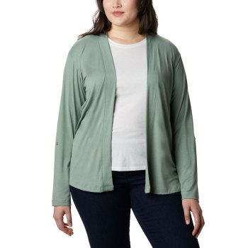 Columbia Essential Elements Plus Size, Cardigan Verdes Claro Para Mujer | 980752-FPE